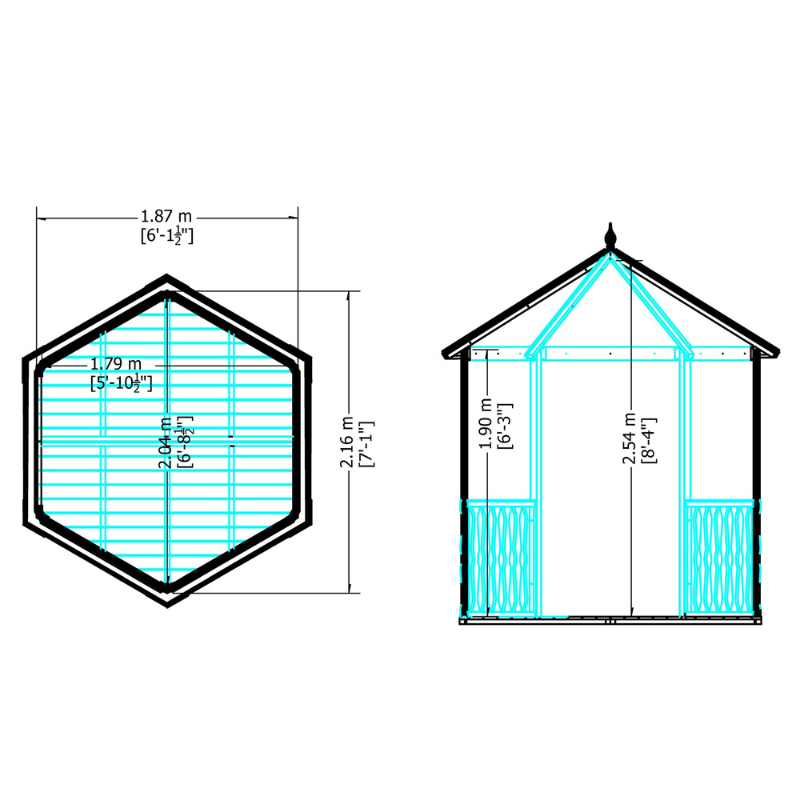 Gazebo Summerhouse 6x6